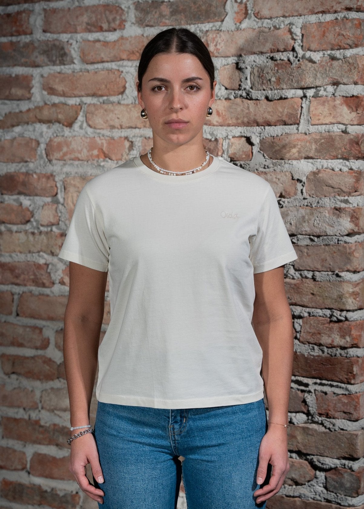 T-Shirt weiß mit Oida-Stick vorne